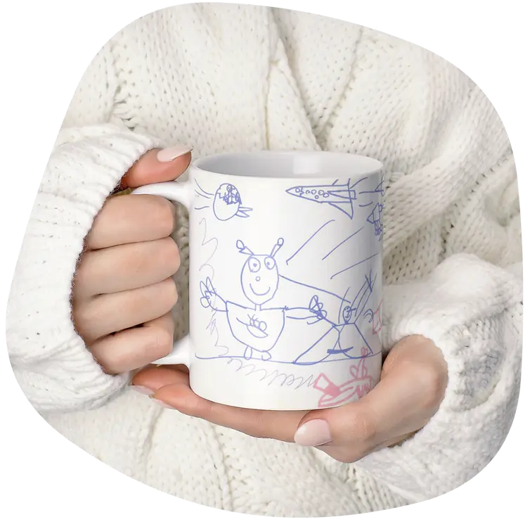 Dibujos infantiles garabatos a Tazas