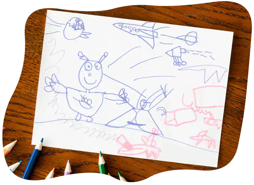 Dibujos infantiles garabatos a Tazas