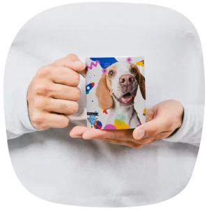 Foto de mascota impresa en taza sublimada